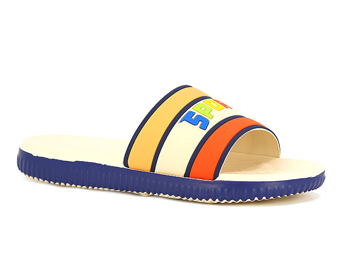 Calx Merdane M145 Masajlı Lux Eva Terlik Blond - Lacivert - Calx