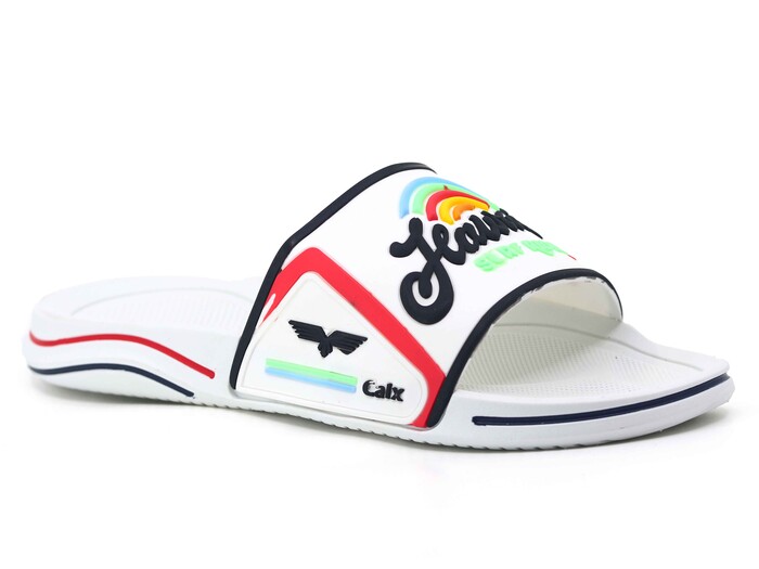 Calx Merdane MK05 Lüks Kaydırmaz Terlik Beyaz
