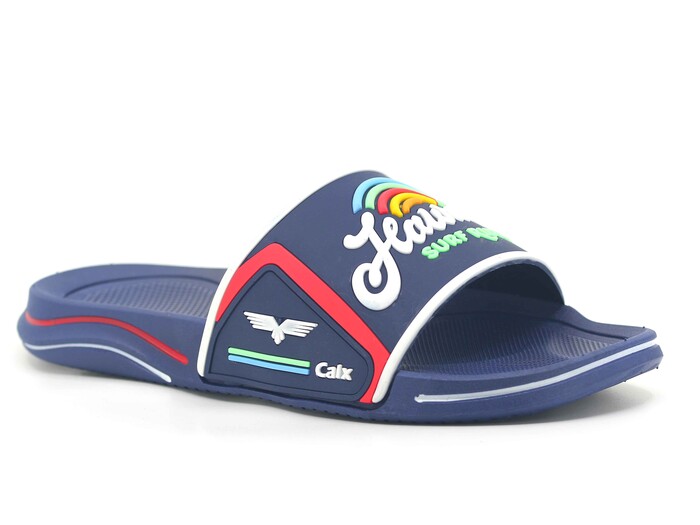 Calx Merdane MK05 Lüks Kaydırmaz Terlik Lacivert - Calx