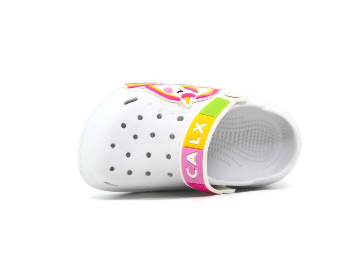 Calx Patik EB9040 Resimli Eva Cross Terlik Beyaz - Calx (1)