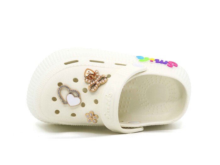 Calx Patik EP8130 Taşlı Eva Cross Terlik Krem - Calx (1)