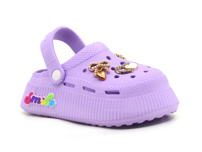 Calx Patik EP8130 Taşlı Eva Cross Terlik Mor - Calx