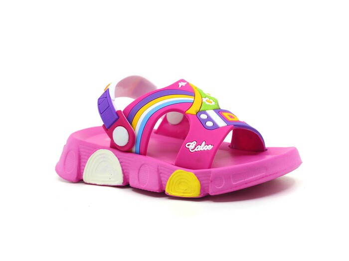 Calx Patik PS945 Eva Sandalet Beyaz - Fuşya