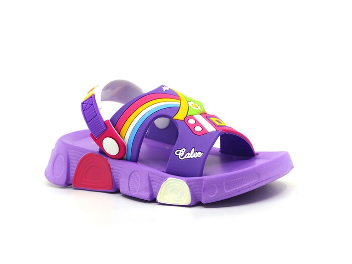 Calx Patik PS945 Eva Sandalet Beyaz - Mor