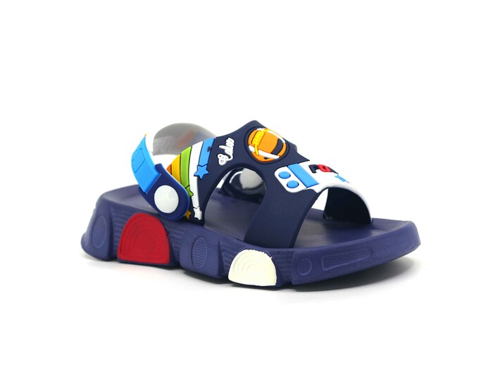 Calx Patik PS955 Eva Sandalet Beyaz - Lacivert