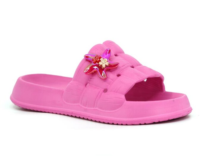 Calx Zenne EZ1210 Topuklu Pofuduk Enj. Lux Eva Terlik Fuşya - 1