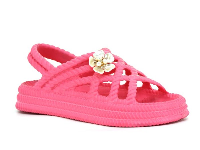 Calx Zenne EZ1270 Hasır Örgülü Eva Sandalet Kavun - 1