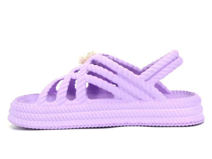 Calx Zenne EZ1270 Hasır Örgülü Eva Sandalet Mor - 2