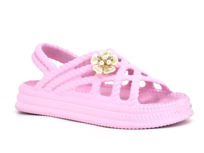 Calx Zenne EZ1270 Hasır Örgülü Eva Sandalet Pembe - 1