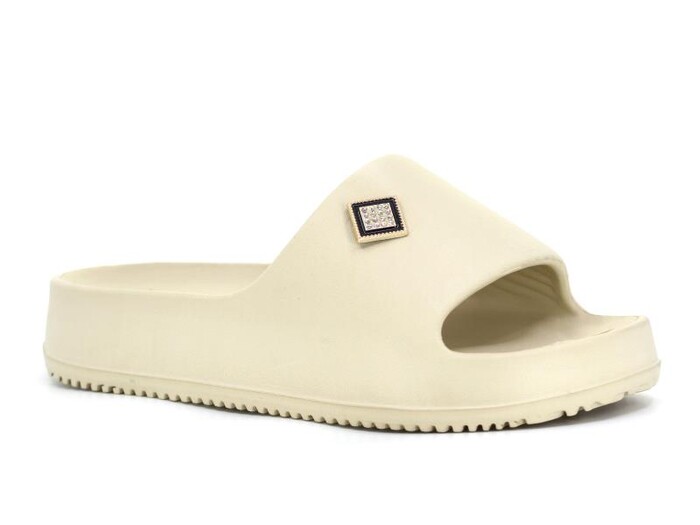 Calx Zenne EZ1290 Yzy Taşlı Lux Eva Terlik Bej - Calx