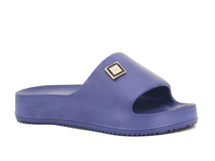 Calx Zenne EZ1290 Yzy Taşlı Lux Eva Terlik Lacivert - Calx