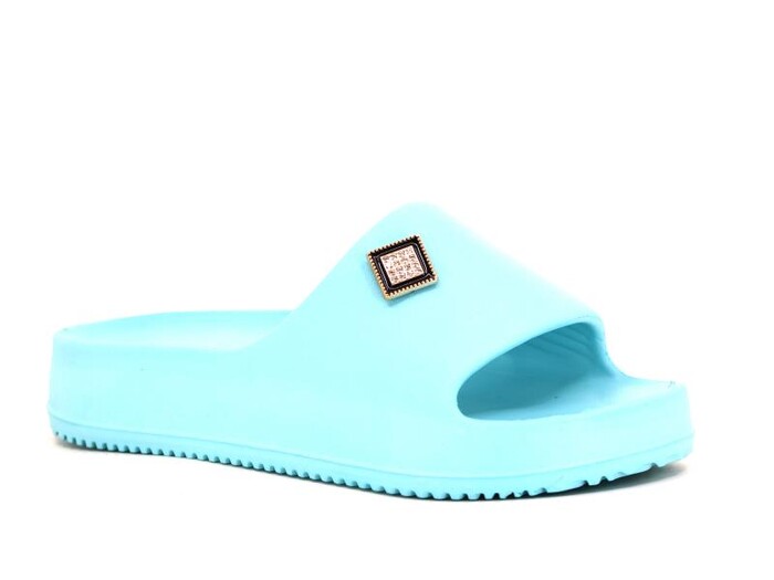 Calx Zenne EZ1290 Yzy Taşlı Lux Eva Terlik Mint Mavi - Calx