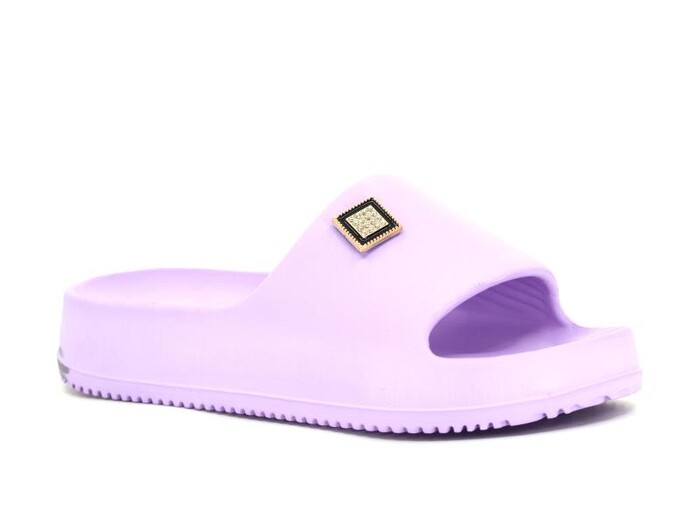 Calx Zenne EZ1290 Yzy Taşlı Lux Eva Terlik Mor - Calx