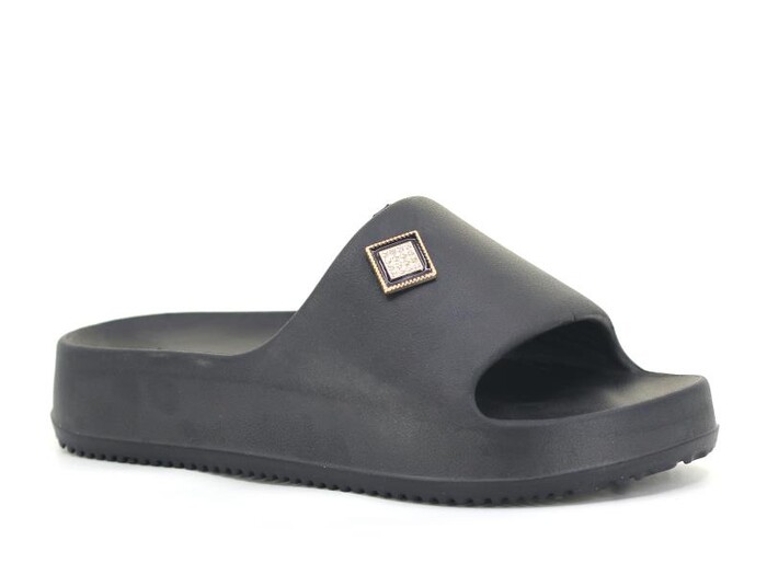 Calx Zenne EZ1290 Yzy Taşlı Lux Eva Terlik Siyah - Calx