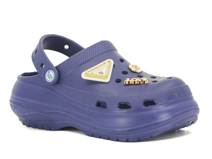 Calx Zenne EZ1315 Platform Eva Kutulu Cross Terlik Lacivert - Calx