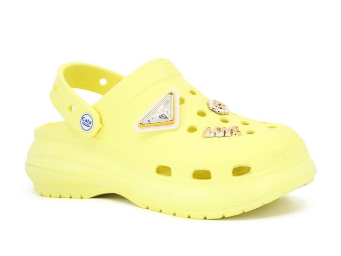 Calx Zenne EZ1325 Topuklu Eva Kutulu Cross Terlik Sarı - Calx