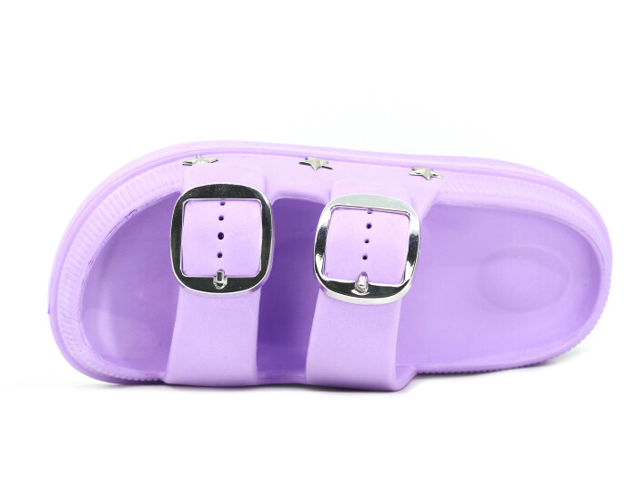 Calx Zenne EZ1340-1 Çift Toka Kutulu Lux Eva Terlik Mor - Calx (1)