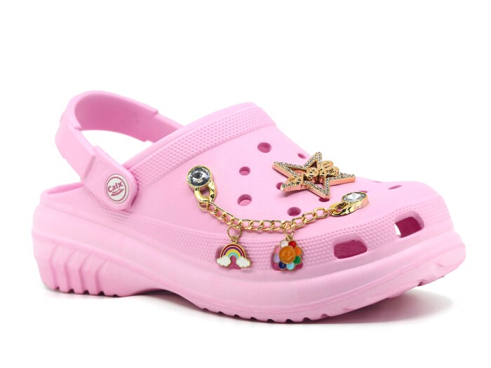 Calx Zenne EZ1345 Topuklu Eva Kutulu Cross Terlik Pembe - 1