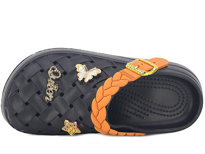 Calx Zenne EZ1350-2 Topuklu Eva Kutulu Cross Terlik Siyah - Calx (1)