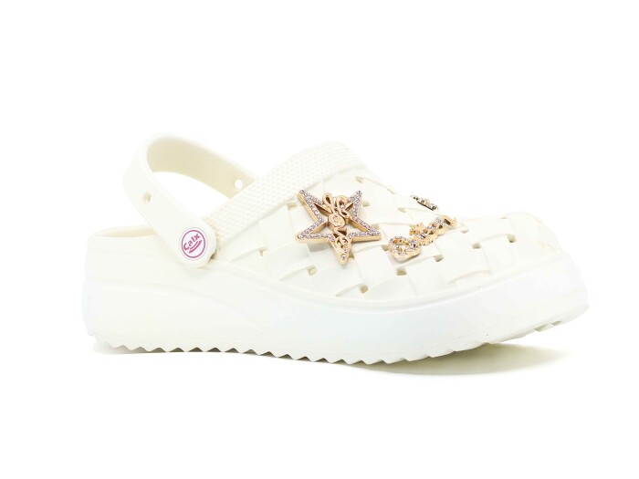 Calx Zenne EZ1350 Topuklu Eva Kutulu Cross Terlik Bej - Calx