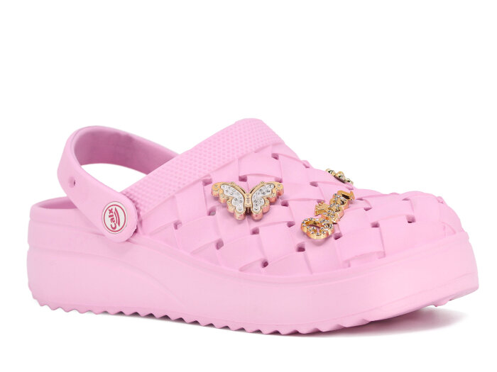 Calx Zenne EZ1350 Topuklu Eva Kutulu Cross Terlik Pembe - Calx