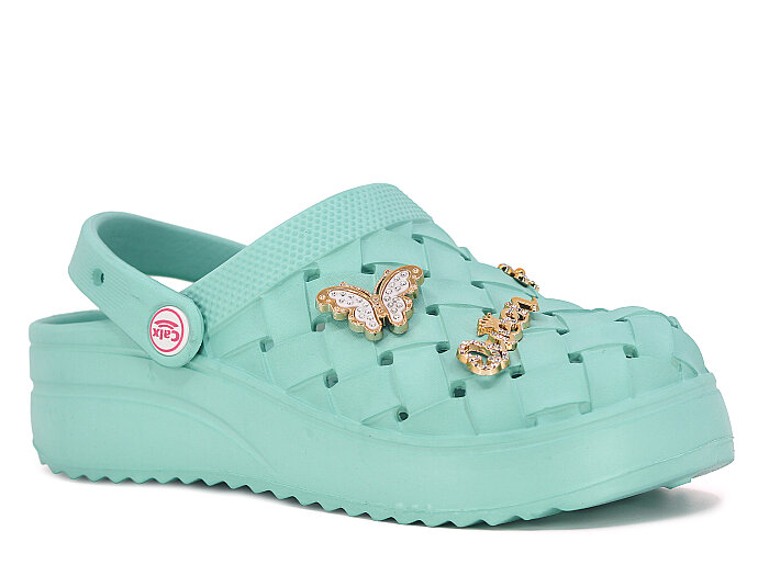 Calx Zenne EZ1350 Topuklu Eva Kutulu Cross Terlik Yeşil 