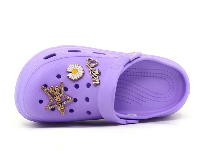 Calx Zenne EZ1355 Topuklu Eva Kutulu Cross Terlik Mor - Calx (1)