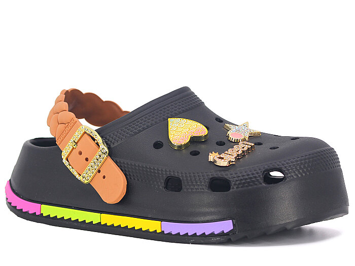 Calx Zenne EZ1370-2 Kutulu Eva Cross Terlik Siyah - 1