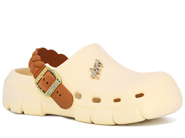 Calx Zenne EZ1400-1 Döngülü Eva Kutulu Cross Terlik Blond - 1