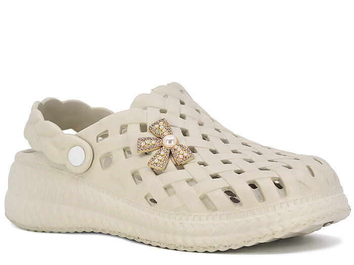 Calx Zenne EZ1430 Döngülü Eva Kutulu Cross Terlik Bej - Calx