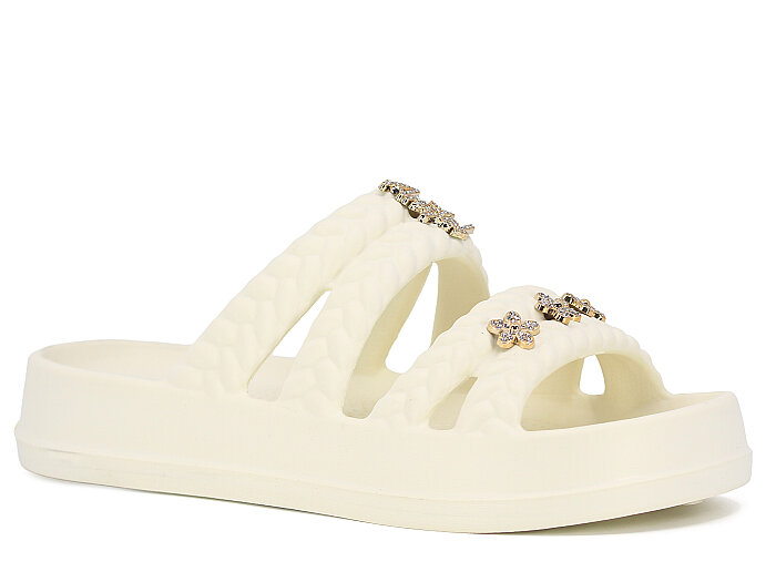 Calx Zenne EZ1440 Taşlı Lux Eva Terlik Krem - 1