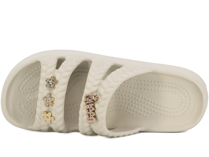 Calx Zenne EZ1440 Taşlı Lux Eva Terlik Kum Beji - 2