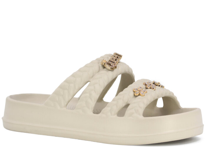 Calx Zenne EZ1440 Taşlı Lux Eva Terlik Kum Beji - 1