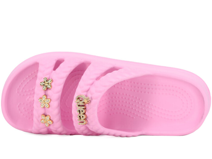 Calx Zenne EZ1440 Taşlı Lux Eva Terlik Pembe - Calx (1)