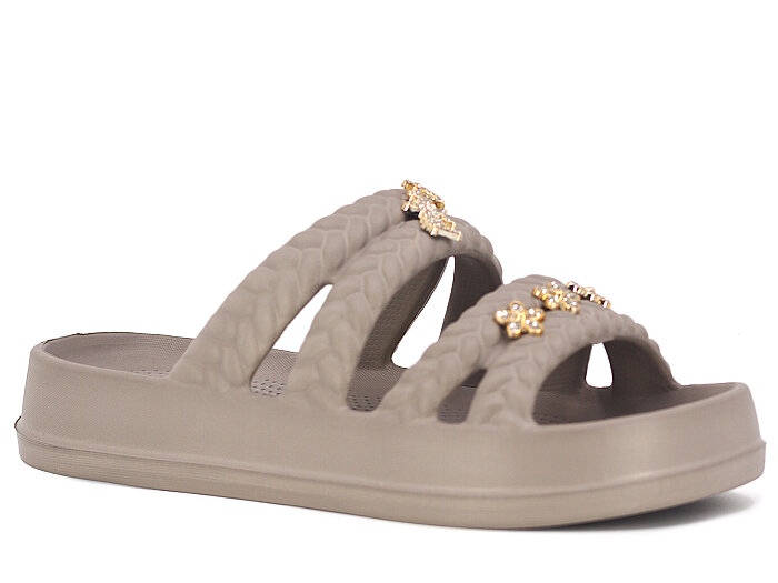 Calx Zenne EZ1440 Taşlı Lux Eva Terlik Vizon 