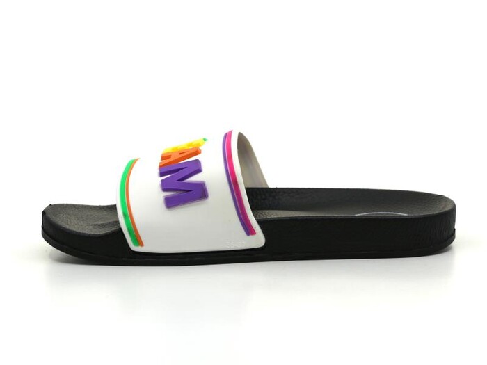 Calx Zenne ZK-01 Lux Kaydırmaz Terlik Siyah - Beyaz - 2