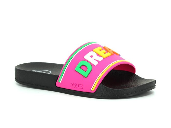 Calx Zenne ZK-01 Lux Kaydırmaz Terlik Siyah - Fuşya - Calx