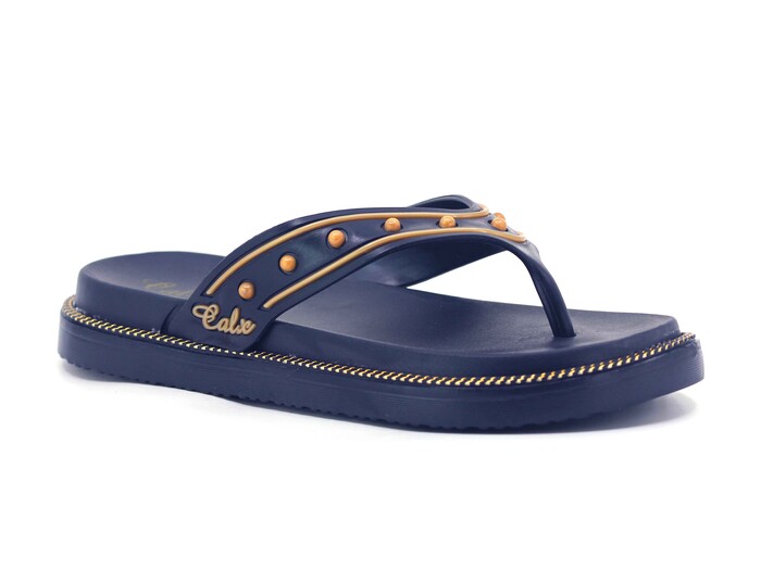 Calx Zenne Zt130 İncili Lux Parmak Arası Terlik Lacivert - Calx