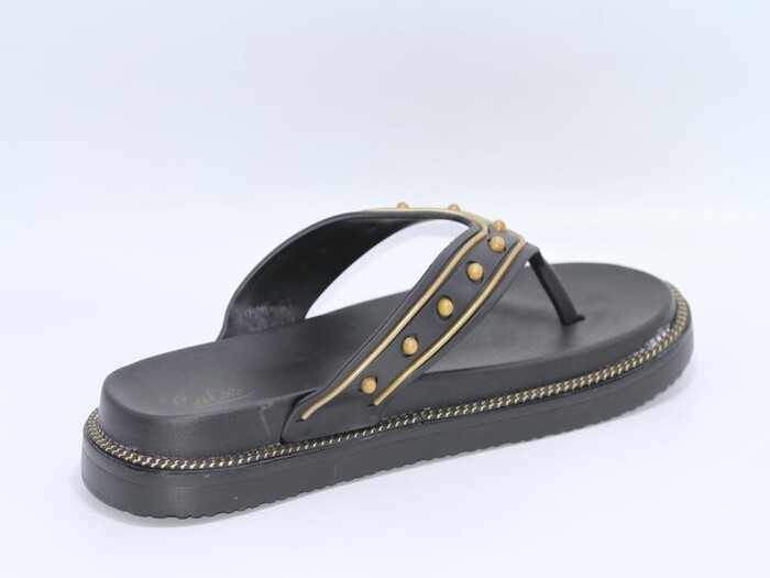 Calx Zenne Zt130 İncili Lux Parmak Arası Terlik Siyah - 2