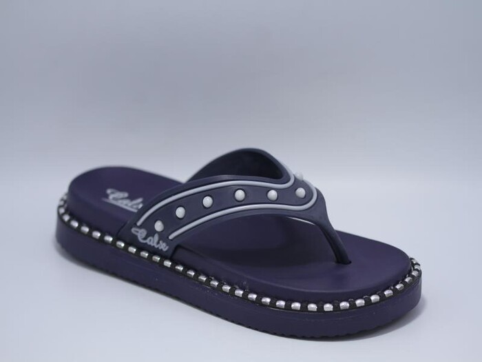 Calx Zenne ZT135 İncili Lux Parmak Arası Terlik Lacivert - Calx