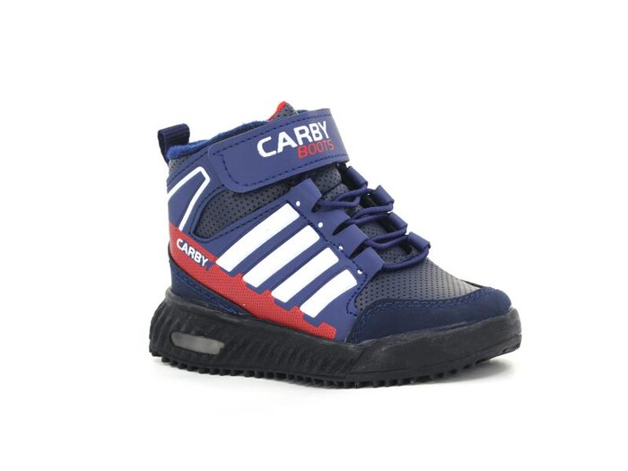 Carby Bebe 2021 Işıklı Bot Lacivert - Beyaz - Kırmızı - 1