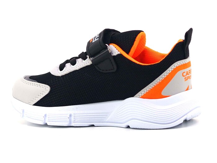 Carby Patik 138 Işıklı Anorak Spor Ayakkabı Siyah - Buz - Turuncu