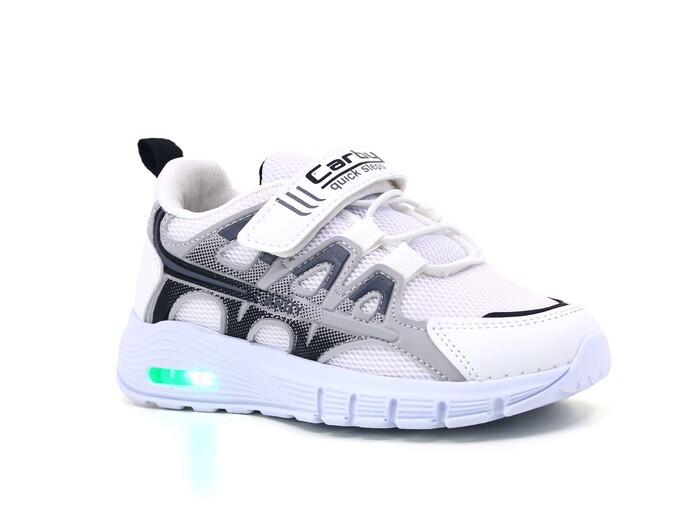 Carby Patik 139 Işıklı Anorak Spor Ayakkabı Beyaz - Siyah - Buz - Füme