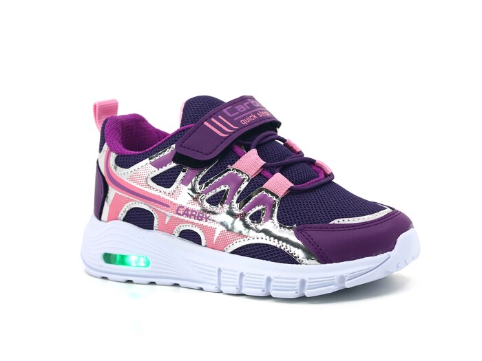 Carby Patik 139 Işıklı Anorak Spor Ayakkabı Mor - Pembe - Carby
