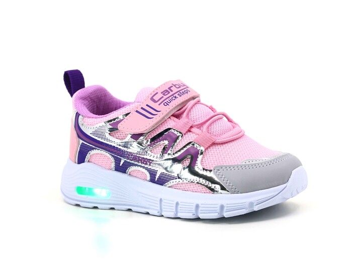 Carby Patik 139 Işıklı Anorak Spor Ayakkabı Pembe - Buz - Mor - Carby