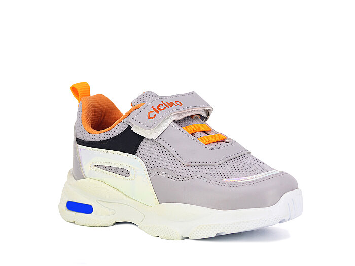 Cicimo Patik 007 Işıklı Cilt Spor Ayakkabı Beyaz - Siyah - 1