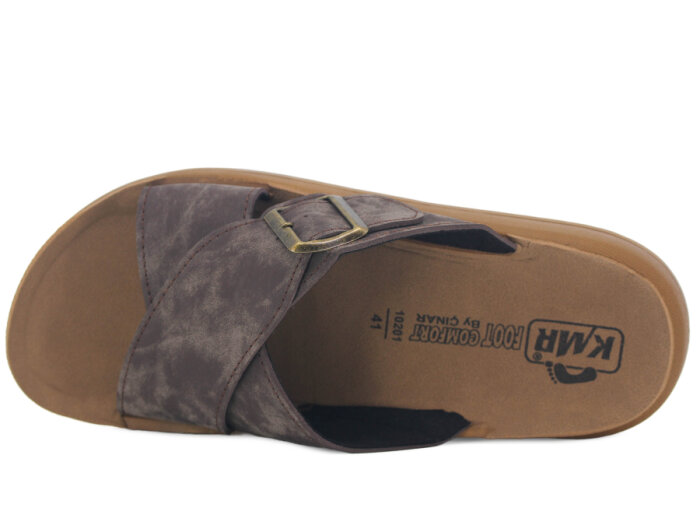 Çınar Merdane 10203 Çapraz Poşetli Günlük Terlik Kahve - 2