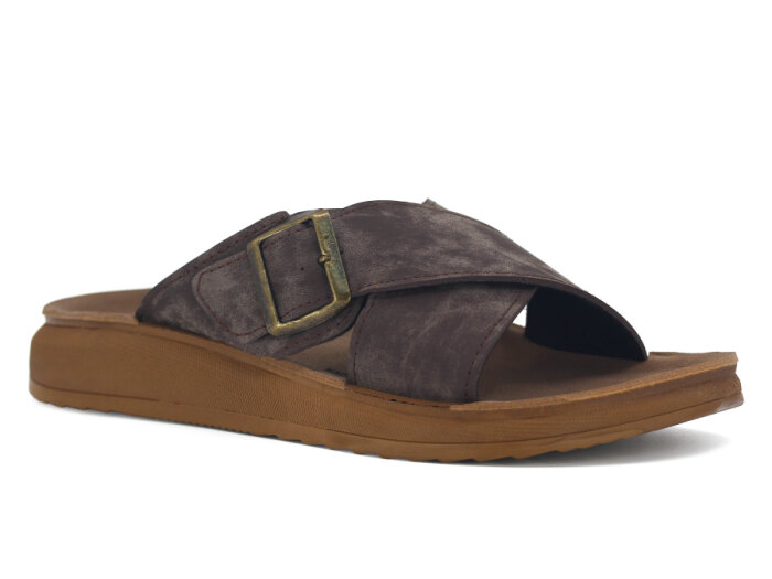 Çınar Merdane 10203 Çapraz Poşetli Günlük Terlik Kahve - 1