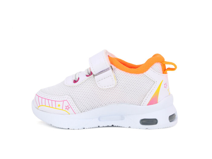 Contra Bebe 5004 Işıklı Anorak Spor Ayakkabı Beyaz - Turuncu - Contra (1)