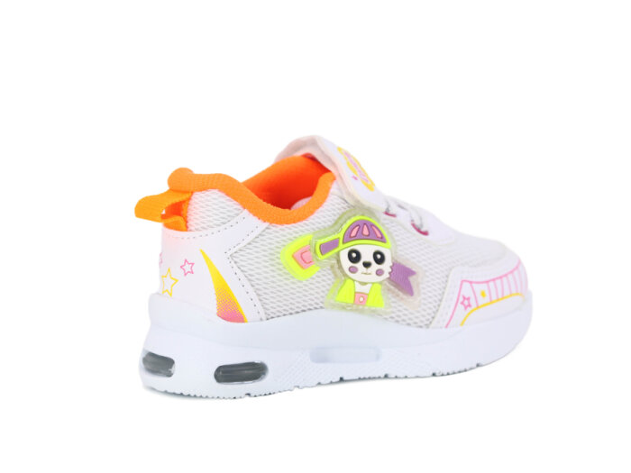 Contra Bebe 5004 Işıklı Anorak Spor Ayakkabı Beyaz - Turuncu - 3